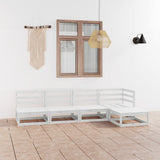 5 Piece Garden Lounge Set Solid Wood Pine