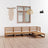 5 Piece Garden Lounge Set Solid Wood Pine