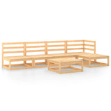 6 Piece Garden Lounge Set Solid Wood Pine