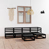 6 Piece Garden Lounge Set Solid Wood Pine