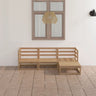 4 Piece Garden Lounge Set Solid Wood Pine