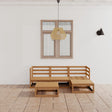 5 Piece Garden Lounge Set Solid Wood Pine