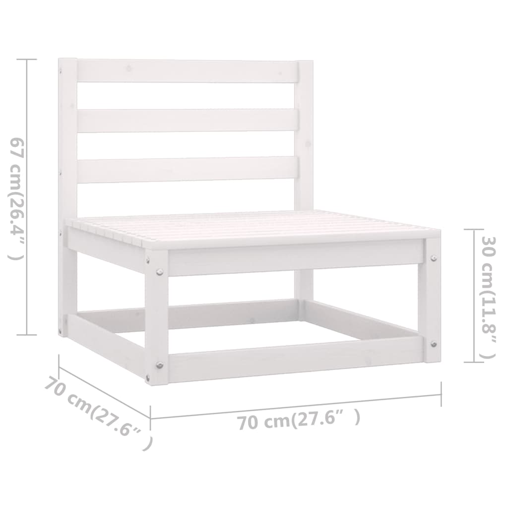5 Piece Garden Lounge Set Solid Pinewood