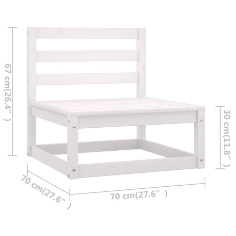 5 Piece Garden Lounge Set Solid Pinewood