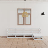 5 Piece Garden Lounge Set Solid Pinewood
