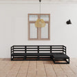 5 Piece Garden Lounge Set Solid Pinewood
