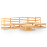 6 Piece Garden Lounge Set Solid Wood Pine