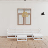 6 Piece Garden Lounge Set Solid Wood Pine