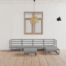 6 Piece Garden Lounge Set Solid Wood Pine
