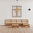 6 Piece Garden Lounge Set Solid Wood Pine