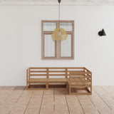 4 Piece Garden Lounge Set Solid Wood Pine