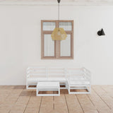 5 Piece Garden Lounge Set Solid Wood Pine