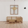 5 Piece Garden Lounge Set Solid Wood Pine