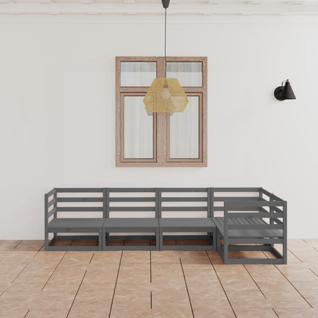5 Piece Garden Lounge Set Solid Wood Pine