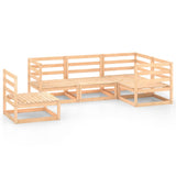 5 Piece Garden Lounge Set Solid Wood Pine