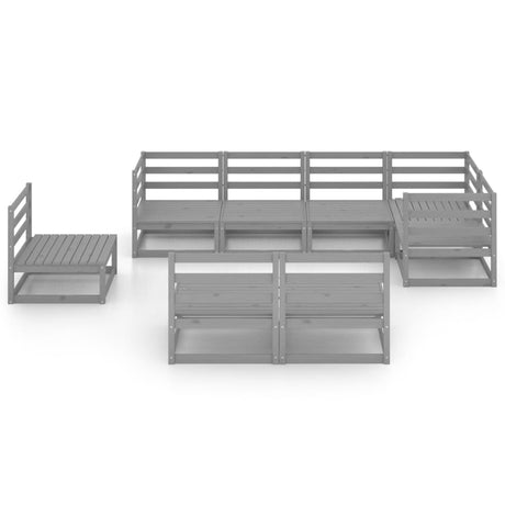 8 Piece Garden Lounge Set Solid Pinewood