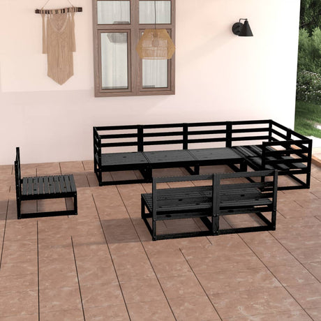 8 Piece Garden Lounge Set Solid Pinewood