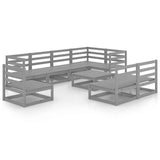 9 Piece Garden Lounge Set Solid Pinewood