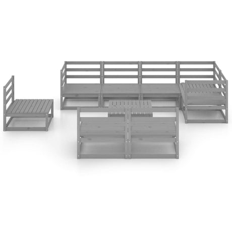 9 Piece Garden Lounge Set Solid Pinewood