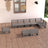9 Piece Garden Lounge Set Solid Pinewood