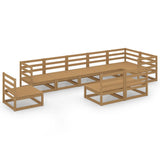 9 Piece Garden Lounge Set Solid Pinewood