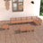 9 Piece Garden Lounge Set Solid Pinewood