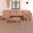 7 Piece Garden Lounge Set Solid Wood Pine