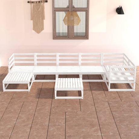 8 Piece Garden Lounge Set Solid Wood Pine