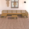 8 Piece Garden Lounge Set Solid Wood Pine