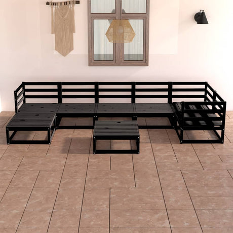 8 Piece Garden Lounge Set Solid Wood Pine
