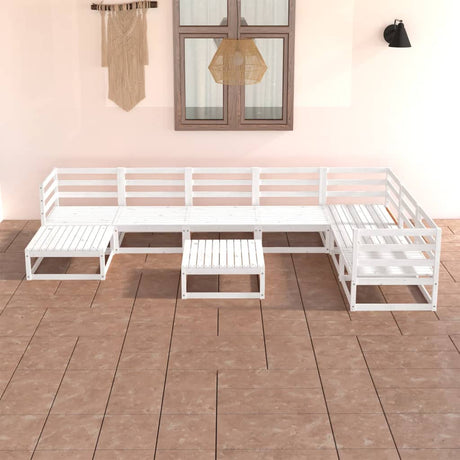 8 Piece Garden Lounge Set Solid Pinewood