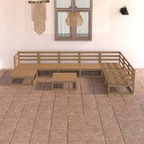 8 Piece Garden Lounge Set Solid Pinewood