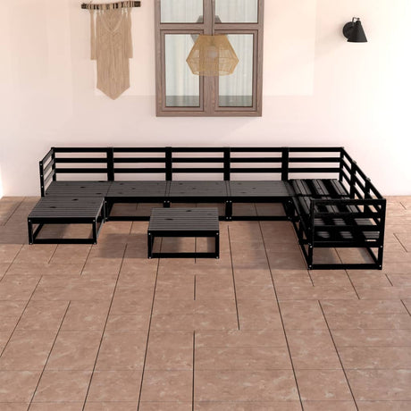 8 Piece Garden Lounge Set Solid Pinewood