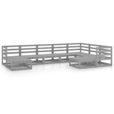 9 Piece Garden Lounge Set Solid Pinewood