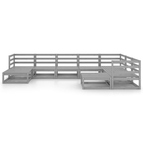 9 Piece Garden Lounge Set Solid Pinewood