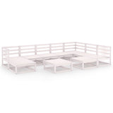 10 Piece Garden Lounge Set Solid Pinewood