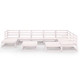 10 Piece Garden Lounge Set Solid Pinewood