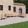 8 Piece Garden Lounge Set Solid Pinewood