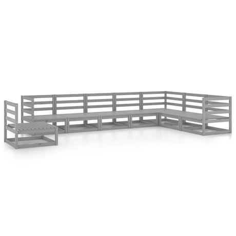 8 Piece Garden Lounge Set Solid Pinewood