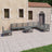 9 Piece Garden Lounge Set Solid Pinewood