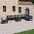 9 Piece Garden Lounge Set Solid Pinewood