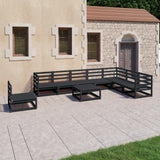 9 Piece Garden Lounge Set Solid Pinewood