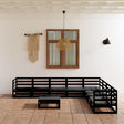 9 Piece Garden Lounge Set Solid Pinewood