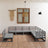 9 Piece Garden Lounge Set Solid Pinewood