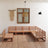 9 Piece Garden Lounge Set Solid Pinewood