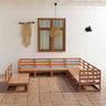 9 Piece Garden Lounge Set Solid Pinewood