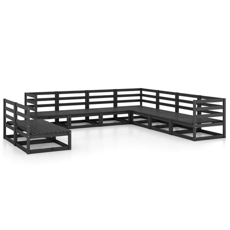 9 Piece Garden Lounge Set Solid Pinewood