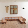 10 Piece Garden Lounge Set Solid Pinewood
