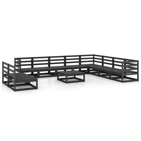 11 Piece Garden Lounge Set Solid Pinewood