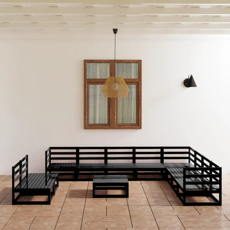11 Piece Garden Lounge Set Solid Pinewood